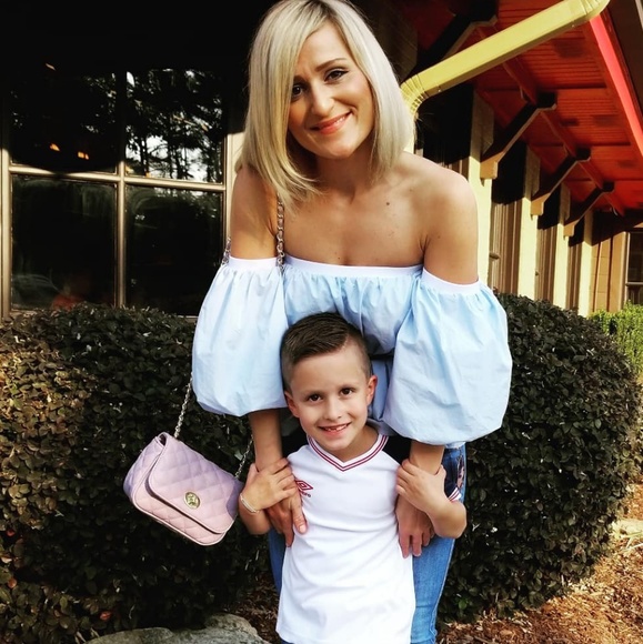 Forever 21 Tops - Reverse Open-Shoulder Top Light Blue